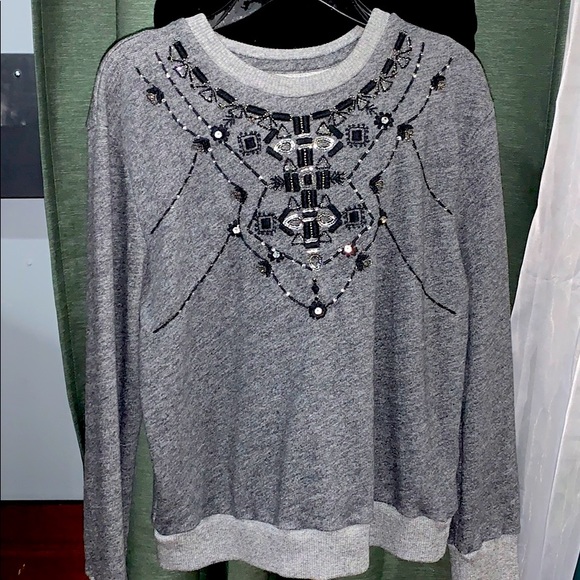 Abercrombie & Fitch Gray Embroidered Sweatshirt - Picture 2 of 10